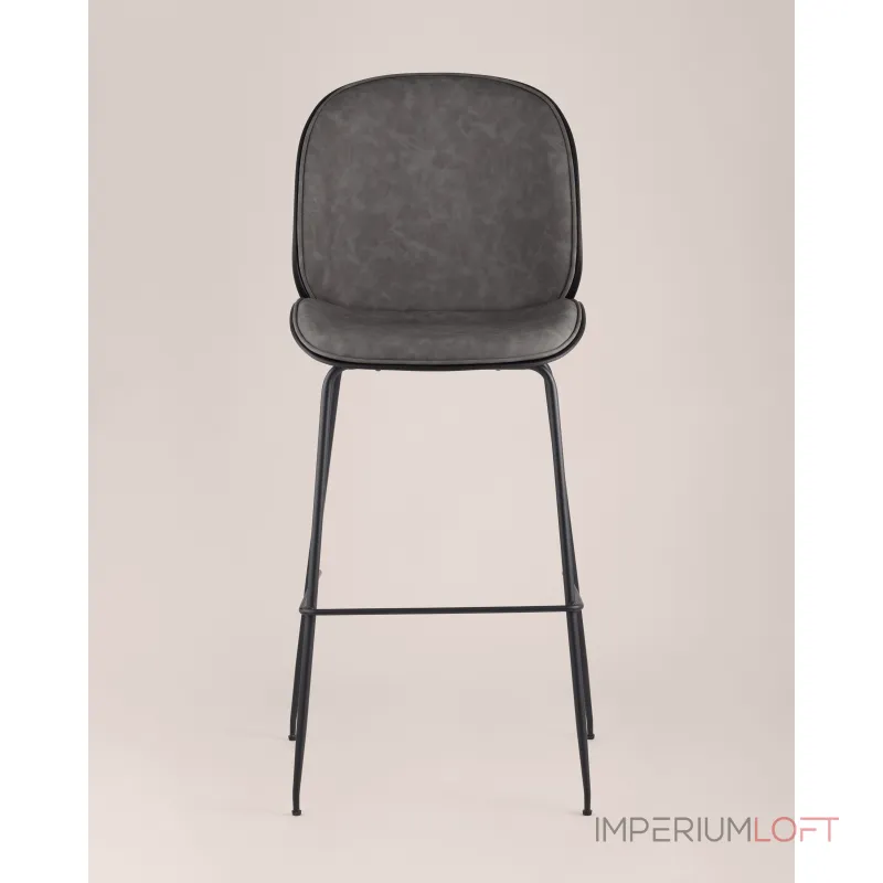 Стул барный Beetle PU со спинкой серый 2 шт Stool Group УТ000038313 от ImperiumLoft Стул барный Beetle PU со спинкой серый 2 шт Stool Group УТ000038313 от ImperiumLoft