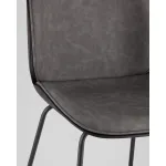 Стул барный Beetle PU со спинкой серый 2 шт Stool Group УТ000038313 от ImperiumLoft
