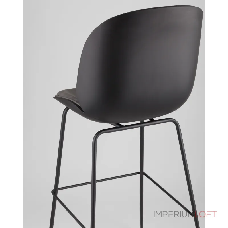 Стул барный Beetle PU со спинкой серый 2 шт Stool Group УТ000038313 от ImperiumLoft Стул барный Beetle PU со спинкой серый 2 шт Stool Group УТ000038313 от ImperiumLoft