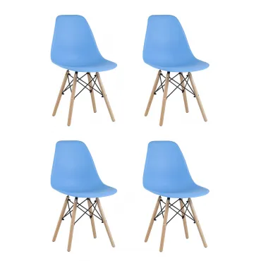 Стул Eames Style DSW голубой x4 (разборный каркас) Stool Group УТ000037603