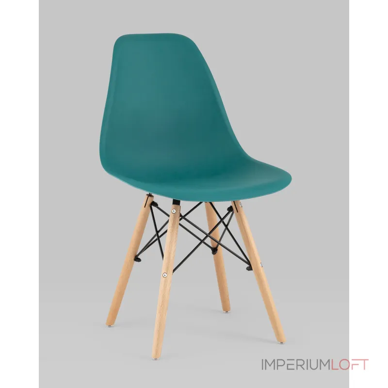 Стул Eames Style DSW темно-бирюзовый x4 (разборный каркас) Stool Group УТ000037611 от ImperiumLoft