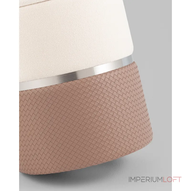 Пуф Кэрри с ящиком серебро шенилл светло-коричневый Stool Group УТ000039381 от ImperiumLoft