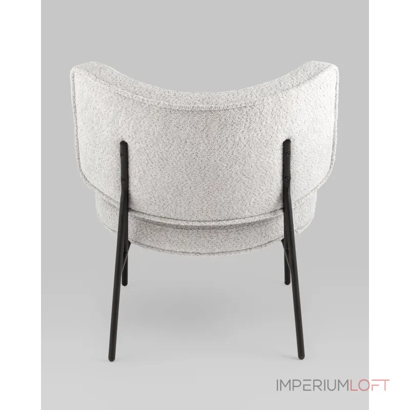 Кресло District Lounge букле светло-серый Stool Group УТ000039112 от ImperiumLoft