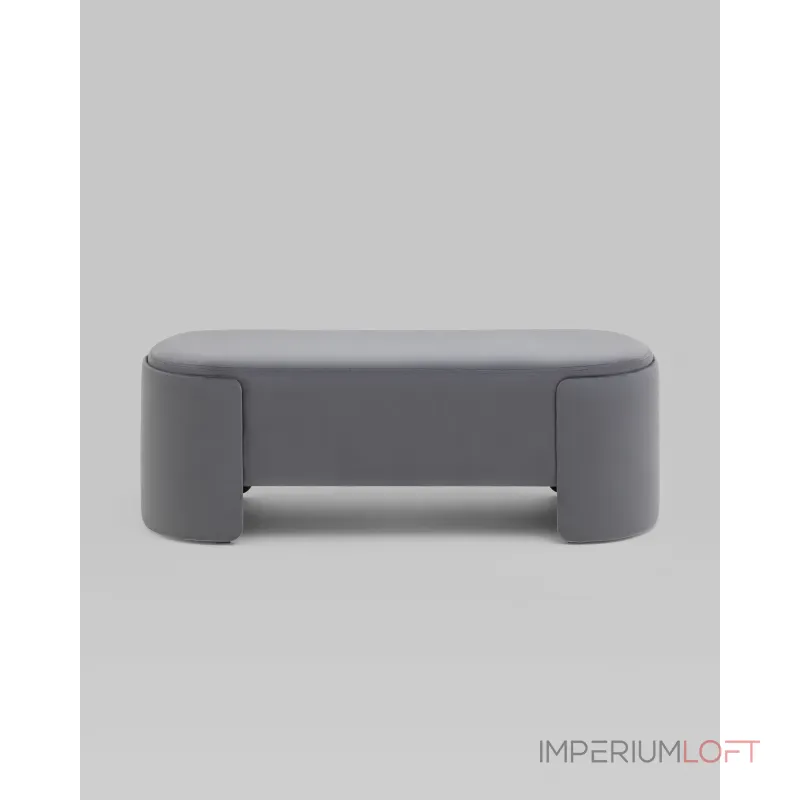 Банкетка Taks велюр серый Stool Group УТ000039119 от ImperiumLoft