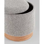 Пуф с ящиком Холли XS букле серый Stool Group УТ000038724 от ImperiumLoft