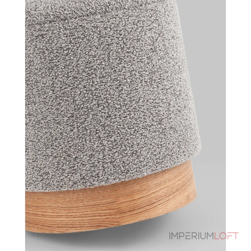 Пуф с ящиком Холли XS букле серый Stool Group УТ000038724 от ImperiumLoft