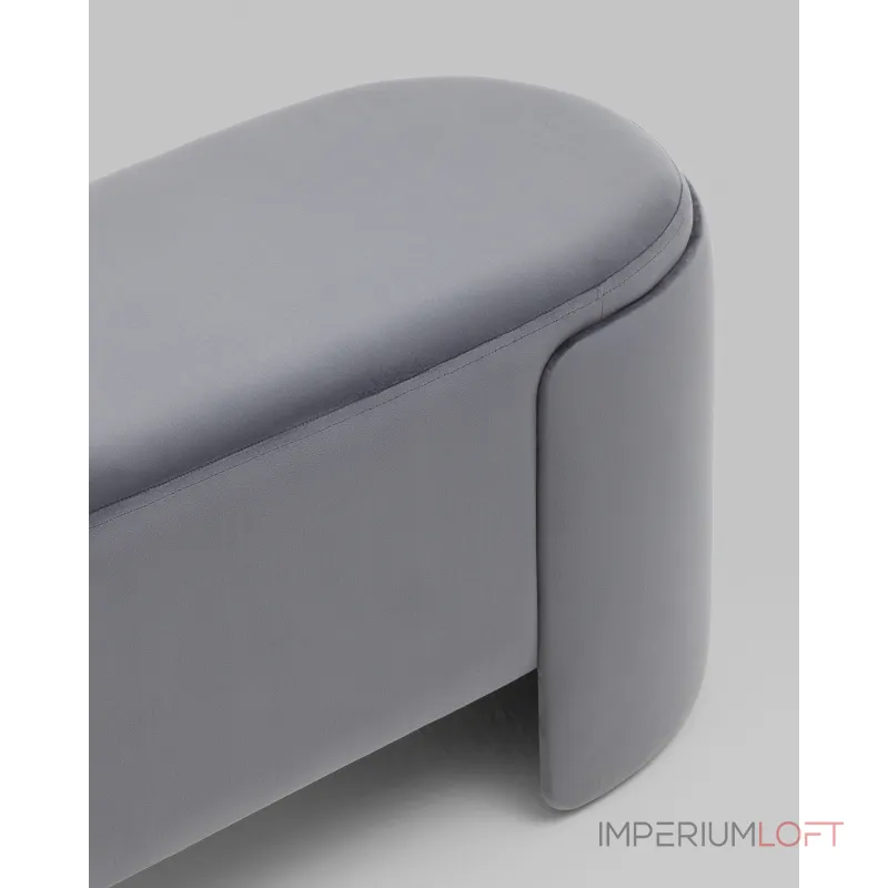 Банкетка Taks велюр серый Stool Group УТ000039119 от ImperiumLoft
