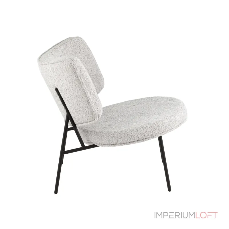 Кресло District Lounge букле светло-серый Stool Group УТ000039112 от ImperiumLoft