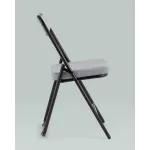 Складной стул Джонни велюр серый каркас черный матовый Stool Group УТ000038735 от ImperiumLoft