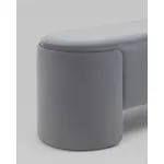Банкетка Taks велюр серый Stool Group УТ000039119 от ImperiumLoft