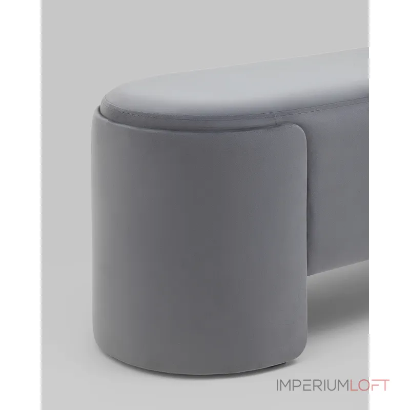 Банкетка Taks велюр серый Stool Group УТ000039119 от ImperiumLoft