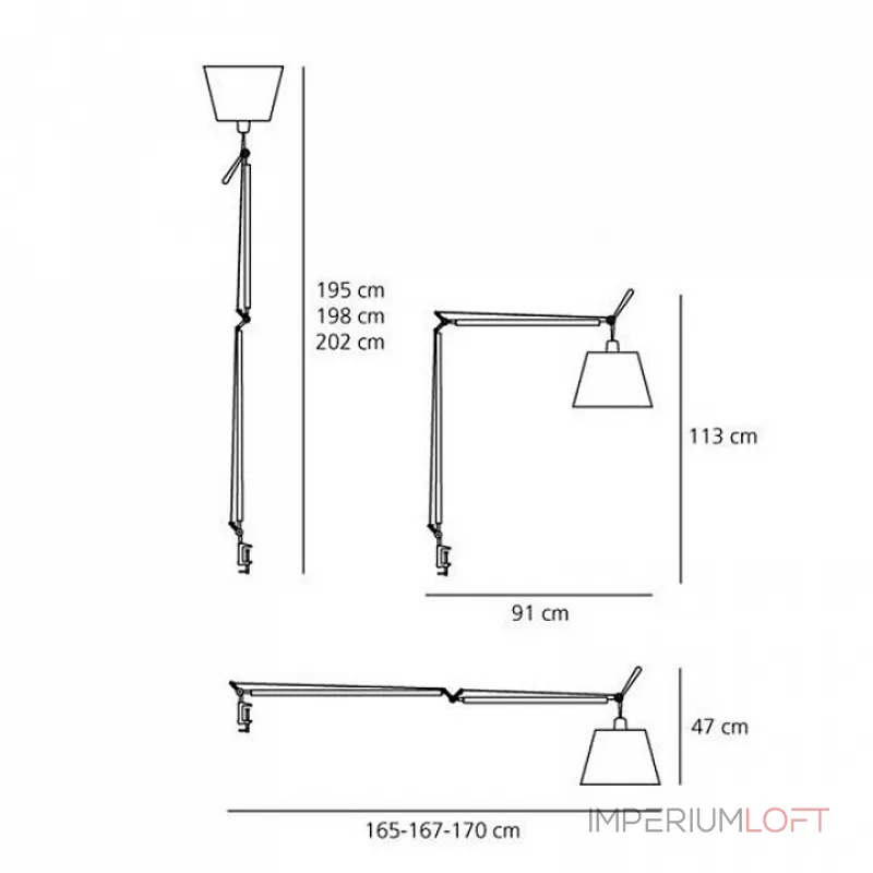 Основание для торшера Artemide Tolomeo Mega 0778010A от ImperiumLoft