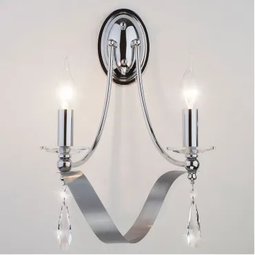 Настенный светильник с хрусталем 60064/2 хром