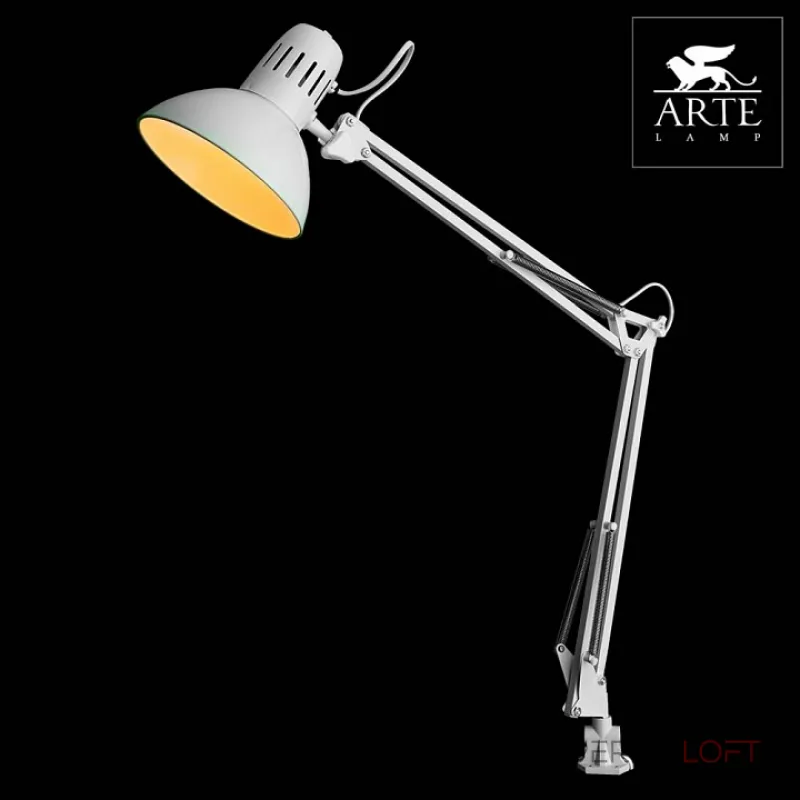 Настольная лампа офисная Arte Lamp Senior A6068LT-1WH Цвет арматуры белый Цвет плафонов белый от ImperiumLoft