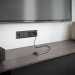 Розетка с заземлением, шторками и USB, без рамки Werkel черный W1171708 от ImperiumLoft