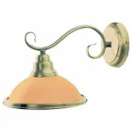 Бра Globo Sassari 6905-1W Цвет арматуры латунь Цвет плафонов янтарный от ImperiumLoft