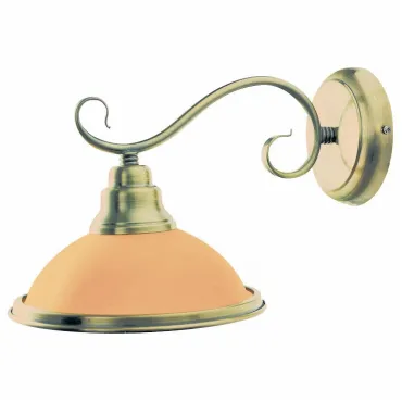 Бра Globo Sassari 6905-1W Цвет арматуры латунь Цвет плафонов янтарный