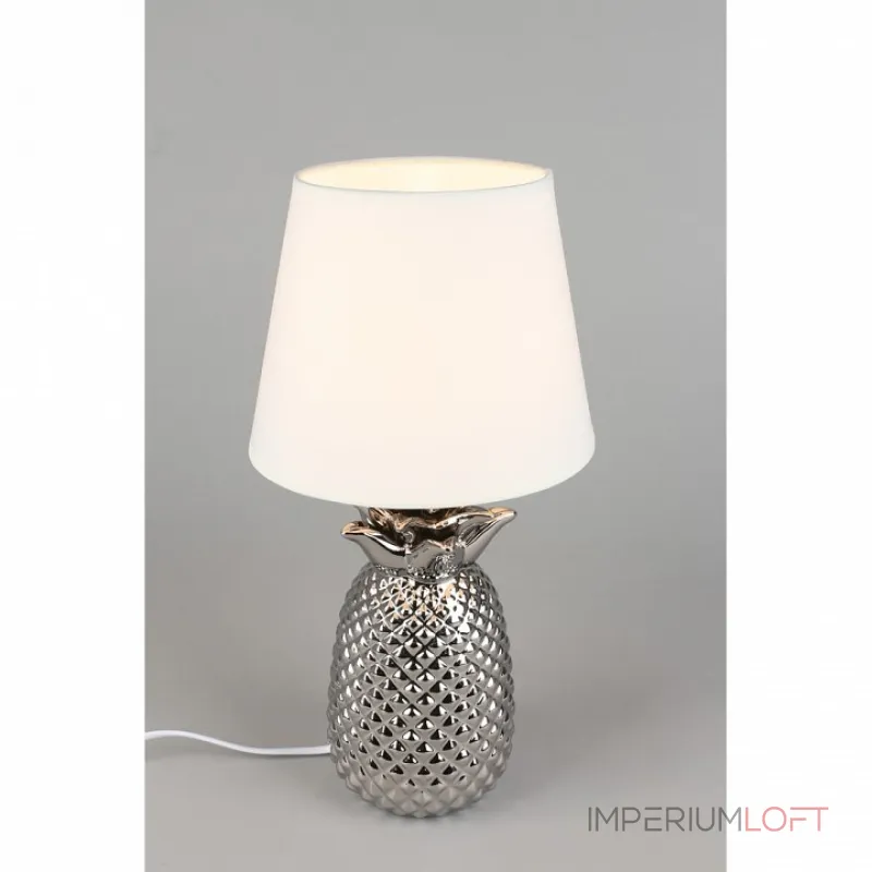 Настольная лампа декоративная Omnilux Caprioli OML-19704-01 Цвет арматуры серебро Цвет плафонов белый от ImperiumLoft