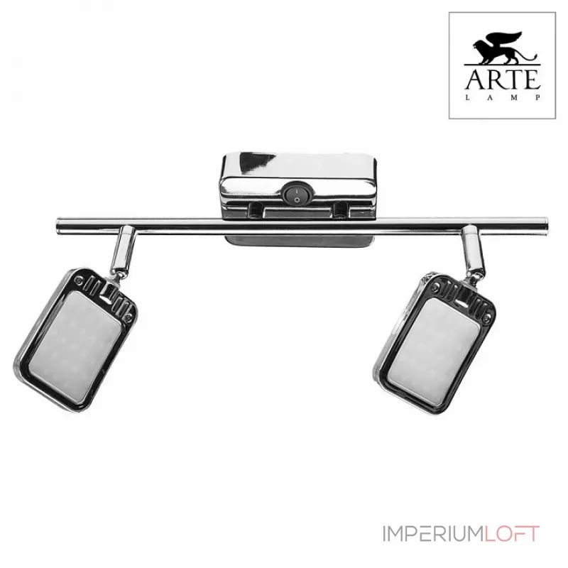 Спот Arte Lamp Rampa A9412AP-2CC Цвет арматуры хром Цвет плафонов белый от ImperiumLoft