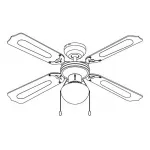 Потолочная люстра с вентилятором Champion 0309 Globo