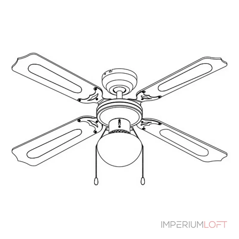 Потолочная люстра с вентилятором Champion 0309 Globo