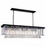 Подвесная люстра DeLight Collection 1920s Odeon KR0387P-10C/P black/clear 