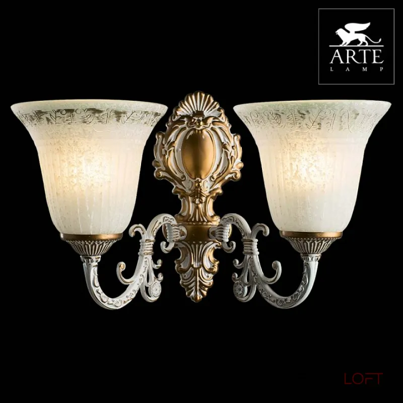 Бра Arte Lamp Delizia A1032AP-2WG Цвет арматуры золото Цвет плафонов белый от ImperiumLoft Бра Arte Lamp Delizia A1032AP-2WG Цвет арматуры золото Цвет плафонов белый от ImperiumLoft