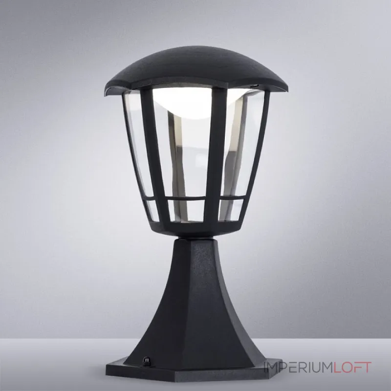 Наземный низкий светильник Arte Lamp Enif A6064FN-1BK Цвет арматуры Черный Цвет плафонов Черный от ImperiumLoft