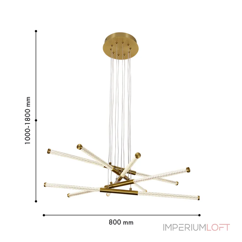 Подвесная люстра F-promo Vigas 4469-5P от ImperiumLoft