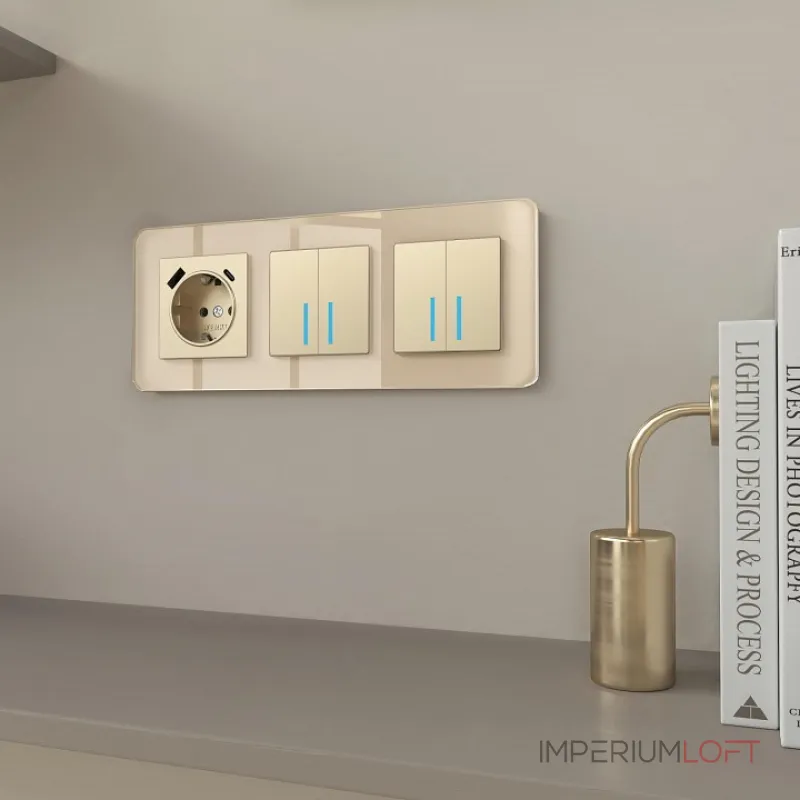 Рамка на 3 поста Werkel Elite (айвори, стекло) W0032443 от ImperiumLoft