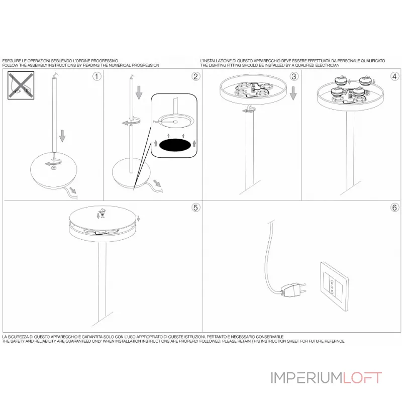 Торшер Ideal Lux Colonna COLONNA PT4 NERO Цвет арматуры черный Цвет плафонов черный от ImperiumLoft Торшер Ideal Lux Colonna COLONNA PT4 NERO Цвет арматуры черный Цвет плафонов черный от ImperiumLoft