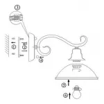 Бра Globo Sassari 6905-1W Цвет арматуры латунь Цвет плафонов янтарный от ImperiumLoft