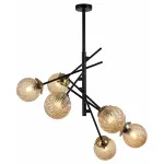 Люстра на штанге Stilfort Sinus 2140/06/06P Цвет плафонов кремовый Цвет арматуры черный от ImperiumLoft