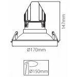 Рамка на 1 светильник Deko-Light 930089 Цвет арматуры белый от ImperiumLoft
