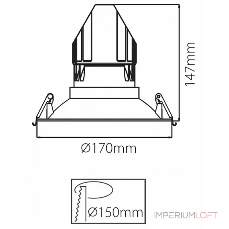 Рамка на 1 светильник Deko-Light 930089 Цвет арматуры белый от ImperiumLoft