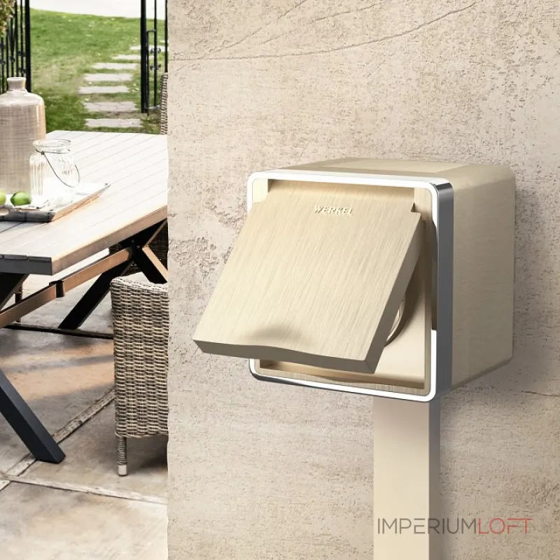 Розетка влагозащищенная с заземлением и шторками Werkel Gallant 4 W5071210 от ImperiumLoft Розетка влагозащищенная с заземлением и шторками Werkel Gallant 4 W5071210 от ImperiumLoft