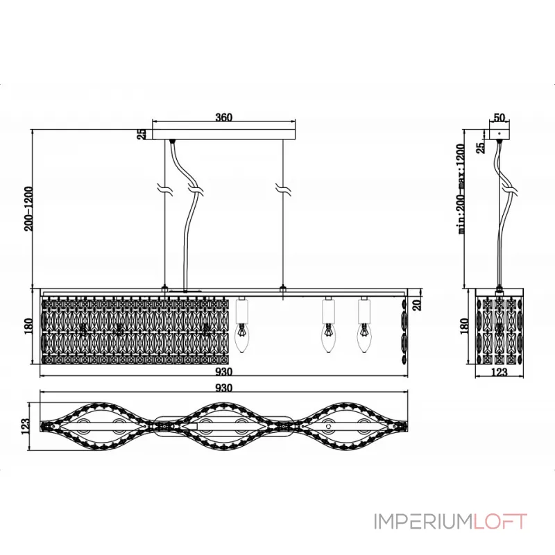 Подвесной светильник Maytoni Dune DIA005PL-06G от ImperiumLoft