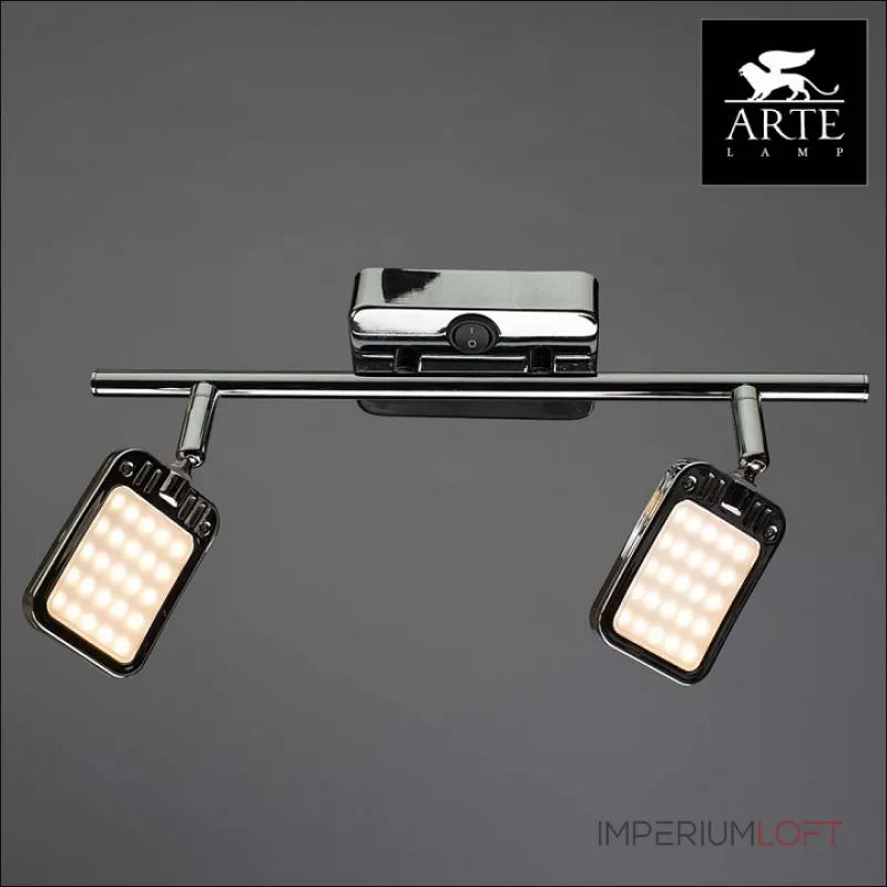Спот Arte Lamp Rampa A9412AP-2CC Цвет арматуры хром Цвет плафонов белый от ImperiumLoft