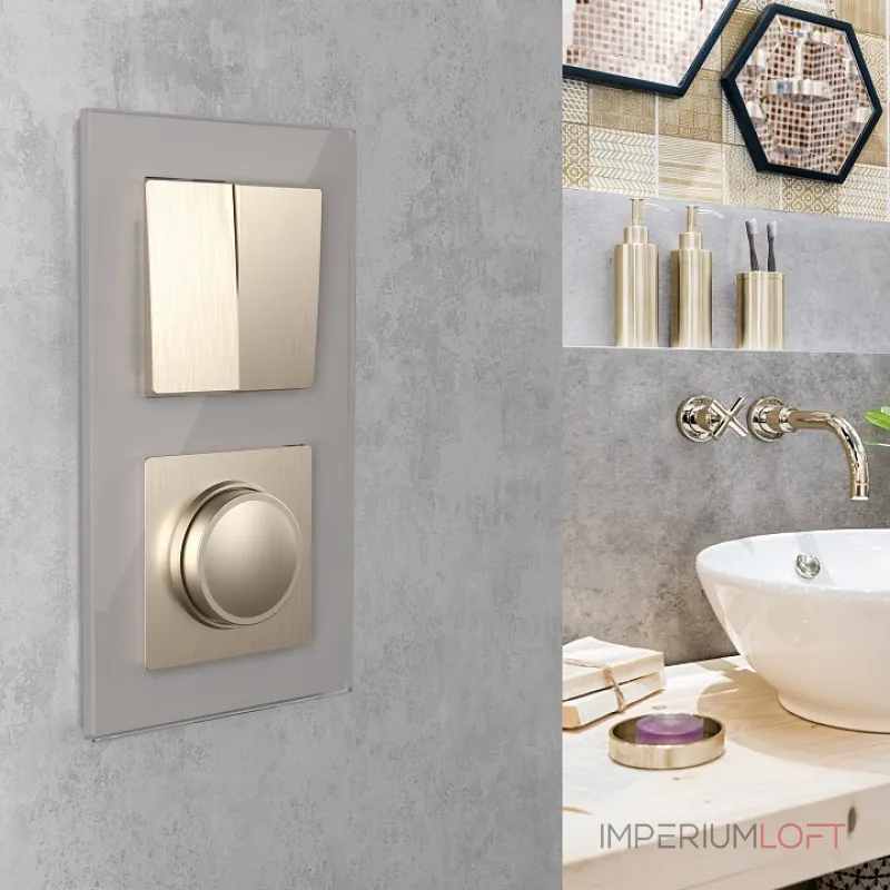 Выключатель проходной двухклавишный без рамки Werkel W112 2 W1122010 от ImperiumLoft