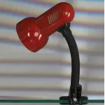 Настольная лампа офисная Lussole Sofia LST-4934-01 Цвет арматуры черный Цвет плафонов красный от ImperiumLoft