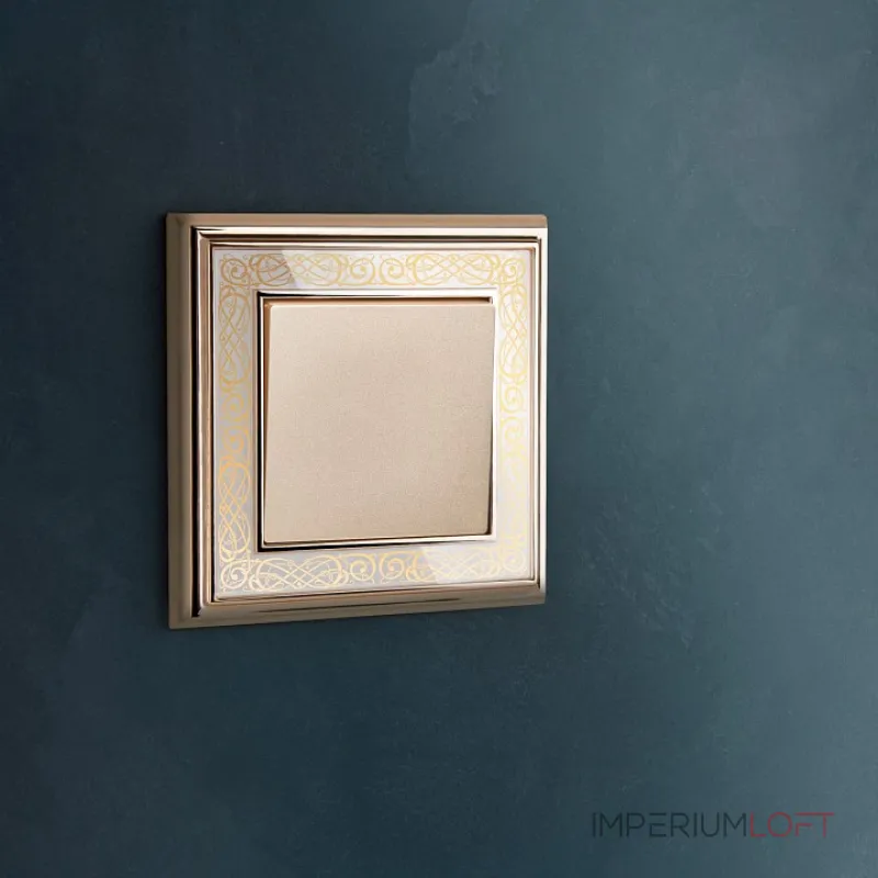 Выключатель проходной одноклавишный без рамки Werkel шампань W1112011 от ImperiumLoft