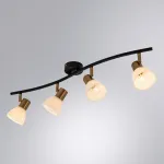 Спот Arte Lamp Falena A3117PL-4BK Цвет арматуры Черный Цвет плафонов Белый от ImperiumLoft