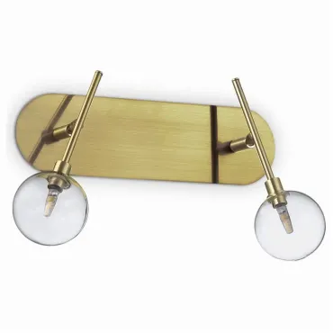 Спот Ideal Lux Maracas MARACAS AP2 Цвет арматуры латунь Цвет плафонов прозрачный Спот Ideal Lux Maracas MARACAS AP2 Цвет арматуры латунь Цвет плафонов прозрачный