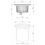 Встраиваемый в дорогу светильник Deko-Light HP I WW 730249 Цвет арматуры серебро Цвет плафонов прозрачный от ImperiumLoft