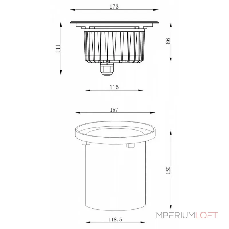 Встраиваемый в дорогу светильник Deko-Light HP I WW 730249 Цвет арматуры серебро Цвет плафонов прозрачный от ImperiumLoft