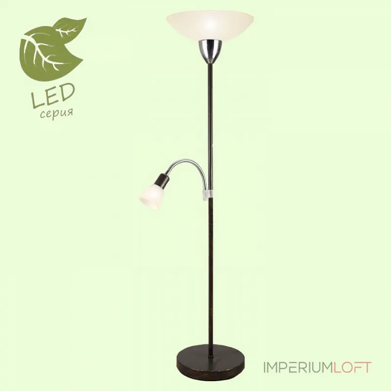 Торшер с подсветкой LGO Douglas GRLSP-0021 Цвет плафонов белый Цвет арматуры хром от ImperiumLoft