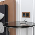 Розетка с заземлением, шторками и USB, без рамки Werkel черный W1171708 от ImperiumLoft