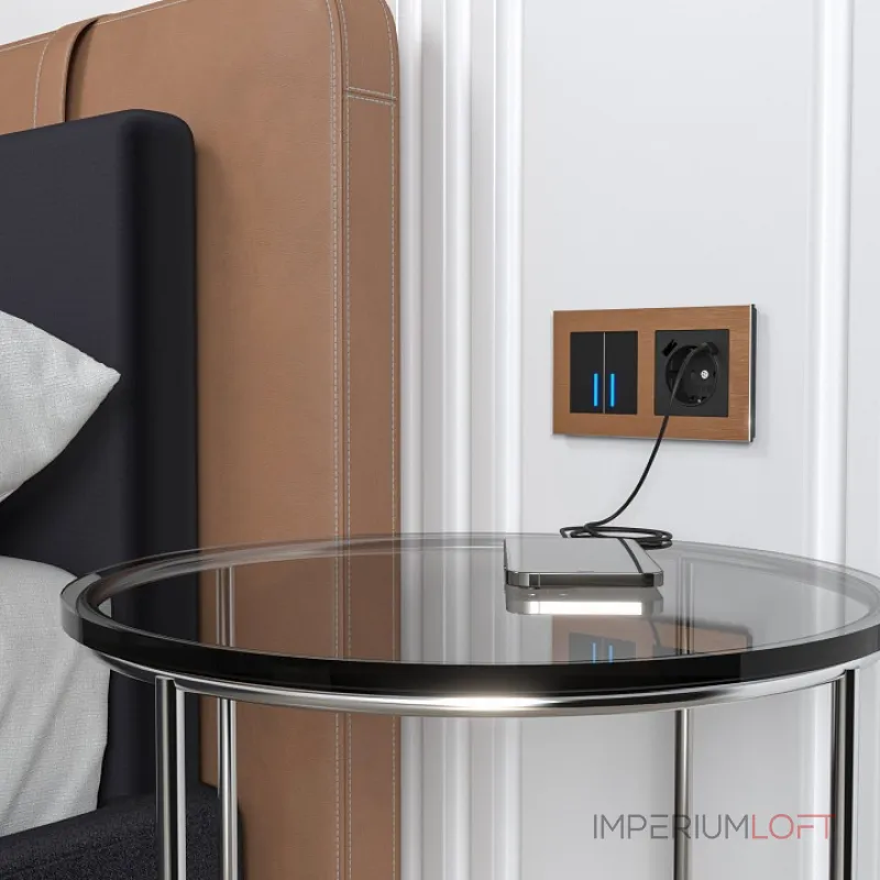 Розетка с заземлением, шторками и USB, без рамки Werkel черный W1171708 от ImperiumLoft