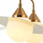 Люстра на штанге Stilfort Saturn 2125/03/05P Цвет плафонов белый Цвет арматуры золото от ImperiumLoft