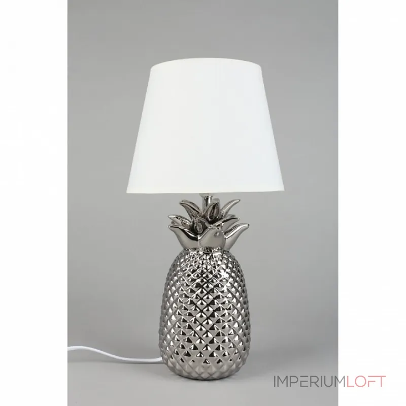 Настольная лампа декоративная Omnilux Caprioli OML-19704-01 Цвет арматуры серебро Цвет плафонов белый от ImperiumLoft